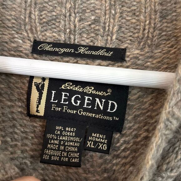 vintage Eddie Bauer Legend 100% wool snowflake cottage core sweater XL - Picture 6 of 11
